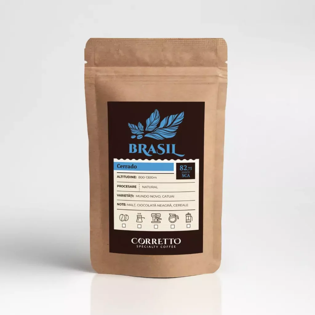 de Specialitate Corretto, Brazilia Cerrado, Natural, 100% Arabica, 82,75 puncte SCA