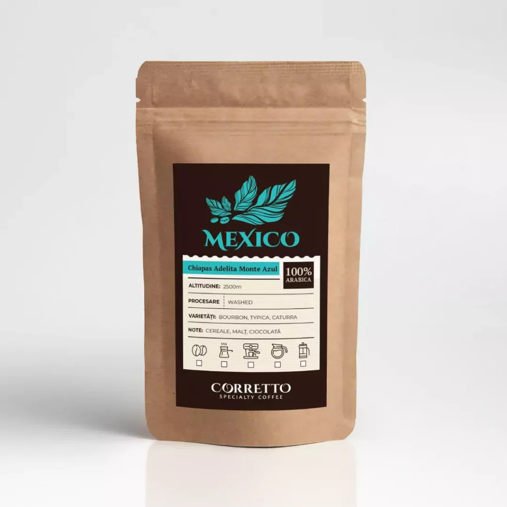 de Specialitate Corretto, Mexic Chiapas Adelita Monte Azul, Washed, 100% Arabica