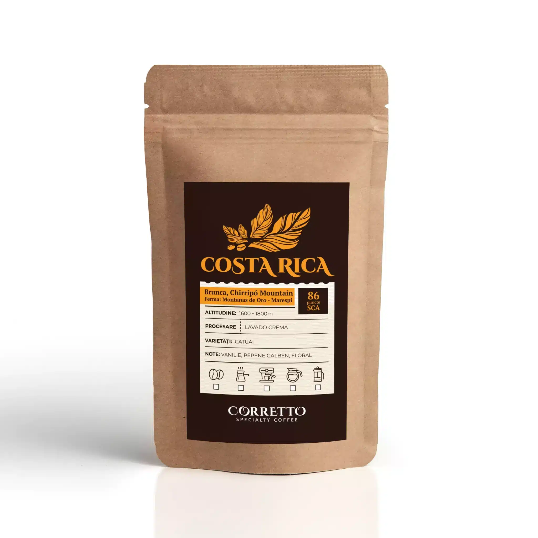 Cafea Costa Rica Brunca, Chirripo mountain Montanas de oro Marespi